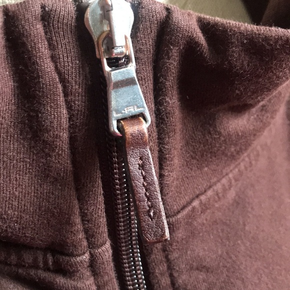 L-RL Ralph Lauren Active, dark brown zip up cotton lightweight jacket size XL - Picture 7 of 13